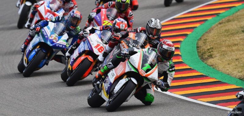 The LCR E-Team riders complete the first race of the MotoE
