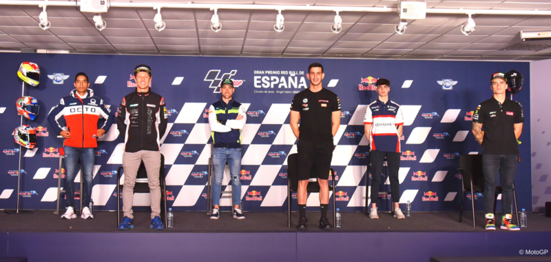 The first press conference of the riders of the MotoE 2021