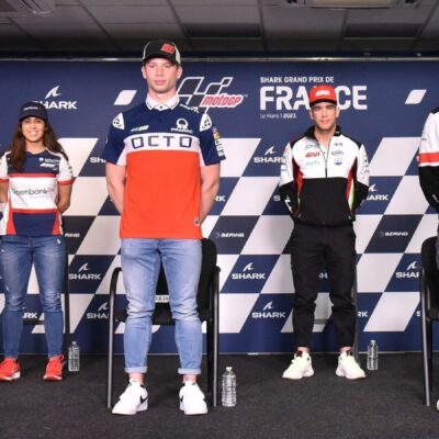The MotoE riders' press conference at Le Mans
