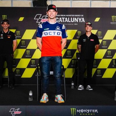 The riders' press conference of the MotoE in Barcelona