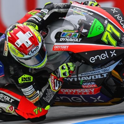 A mistake takes Aegerter out of the fight for the Assen GP