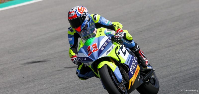 The braking performance of the MotoE at the circuit of Le Mans