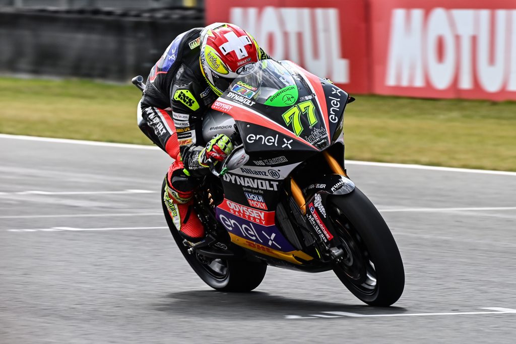 Dominique Aegerter with the MotoE in Assen
