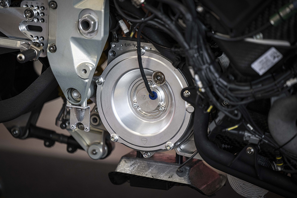 El motor eléctrico de la V21L de Ducati