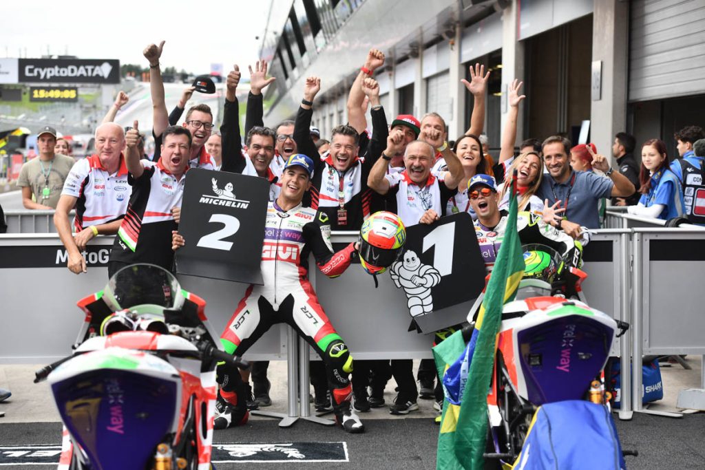The LCR E-Team wins another double in the Austrian GP of the MotoE