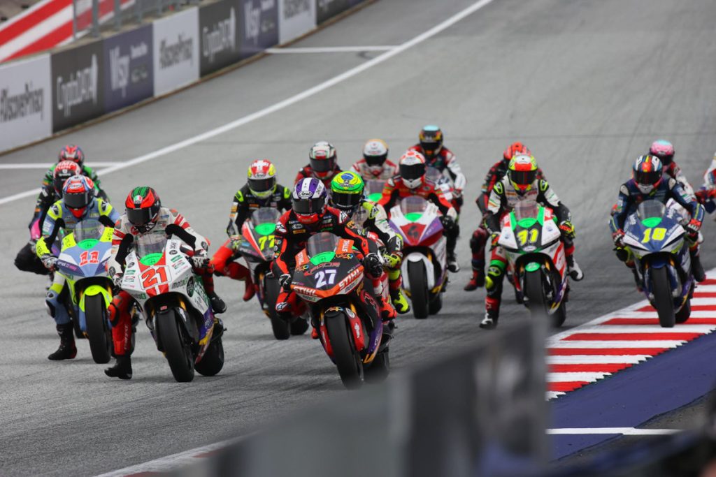 The departure of the Austrian GP of the MotoE