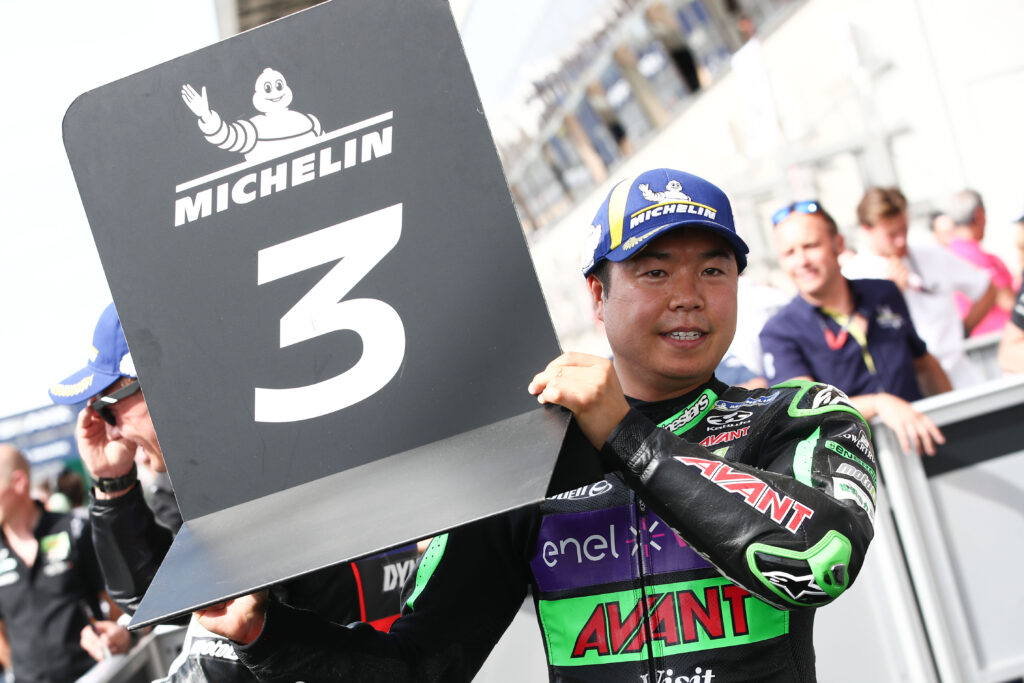 Hikari Okubo, in 2022, conquered his first podium in MotoE