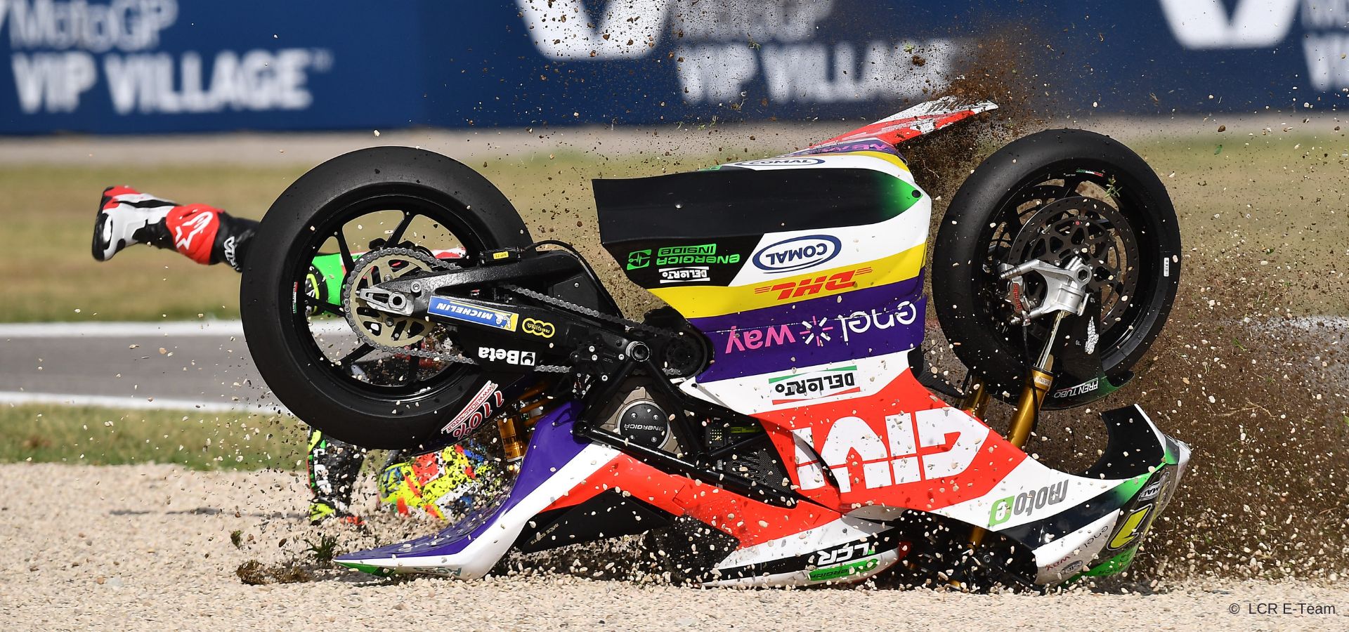 The circuits and curves with the most falls in the MotoE 2022