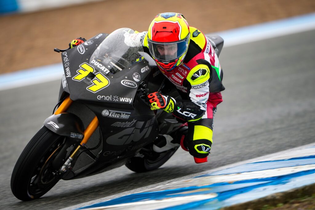 MotoE Test Jerez 2023 - Miquel Pons con la nuova Ducati V21L dell'LCR E-team