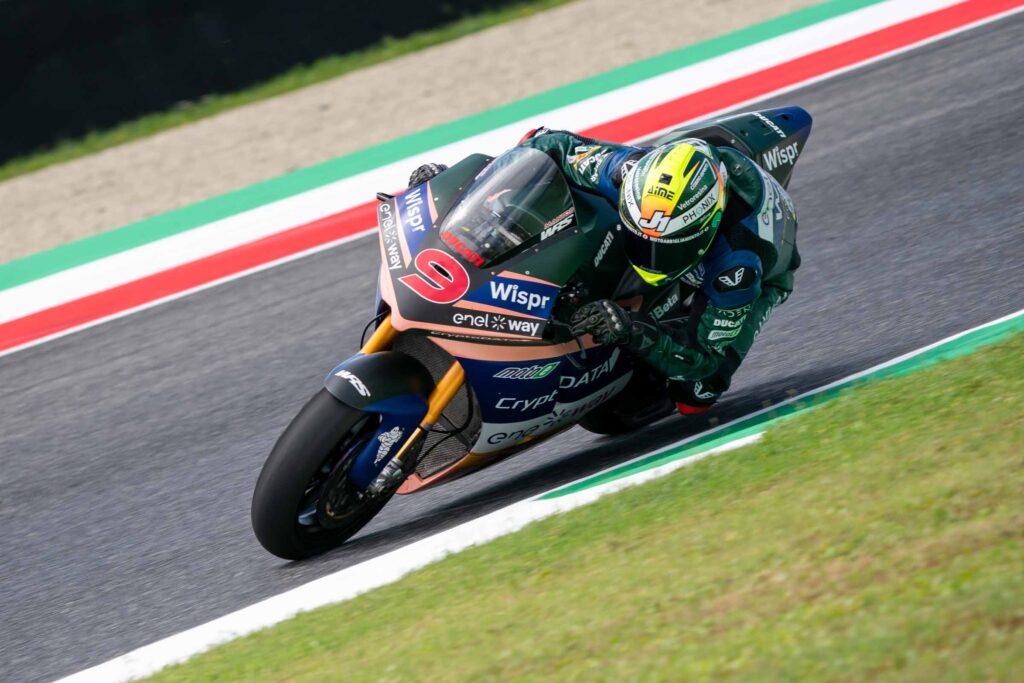 Andrea Mantovani vince la prima gara in carriera in MotoE al Mugello