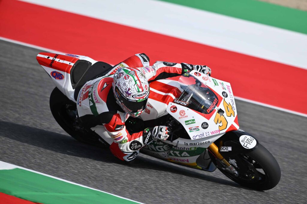 Kevin Manfredi conquista nel GP d'Italia al Mugello il suo primo podio in MotoE