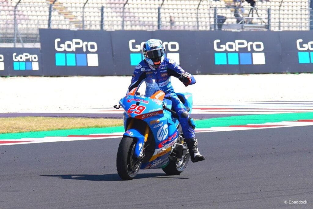 Nicholas Spinelli, ha vinto il GP di San Marino nel suo anno di esordio in MotoE