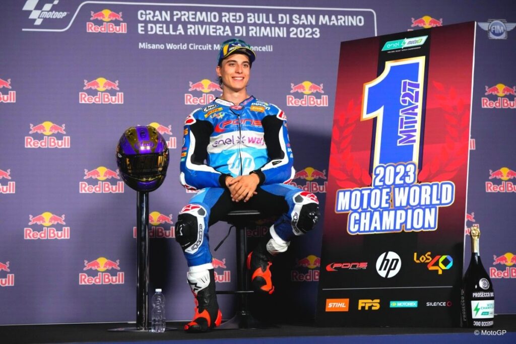 Mattia Casadei è il campione del mondo della MotoE 2023