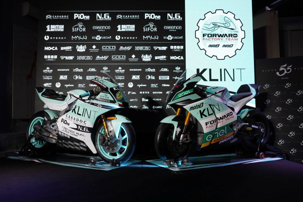 La MotoE e la Moto2 del team Forward Racing 2024