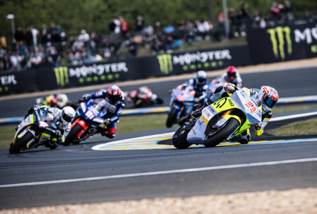 Matteo Ferrari con la Ducati V21L del team Felo Gresini MotoE a Le Mans 